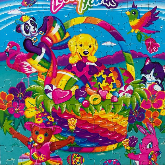 Vintage Lisa Frank Easter 108 Pc Puzzle Bear Dog Panda + Stencils, Kaleidoscope - Picture 6 of 7